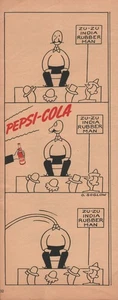 Anuncio impreso de bebidas vintage de Pepsi-Cola Zu-Zu India Rubber Man O. Soglow de la década de 1940 - Imagen 1 de 1