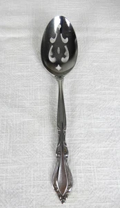 Stanley Roberts AUBERGE Serving Spoon Pierced Slotted Stainless Flatware - Picture 1 of 4