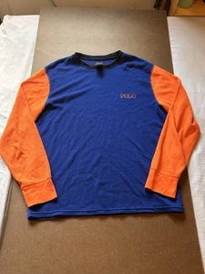 Polo Ralph Lauren Thermo Waffel Strick Langarm Logo Pullover Größe L - Bild 1 von 9