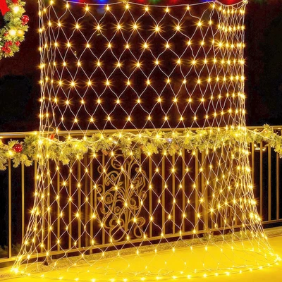 Rate Luminosa Esterno 3M X 2M 208 LED Rete Luci Albero Di Natale, 8 Modalità Luc - Immagine 1 di 4