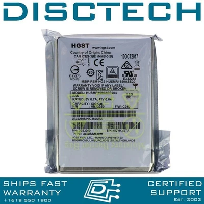 Hitachi Ultrastar SSD1600MR HUSMR1650ASS204 / 0B32260 500GB 2.5" MLC SAS SSD - Image 1 of 4