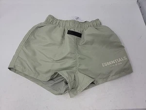 New Fear Of God Essentials Kids Running Shorts Seafoam Nylon Measurements Shown - Picture 1 of 24