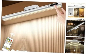 LED Light Bar Indoor, Rechargeable Under Cabinet Lighting Motion Sensor Silver - Picture 1 of 7
