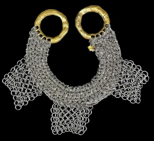 Arielle De Pinto Woven Sterling Silver Mesh Bronze Bracelet MMA RARE - Picture 1 of 9