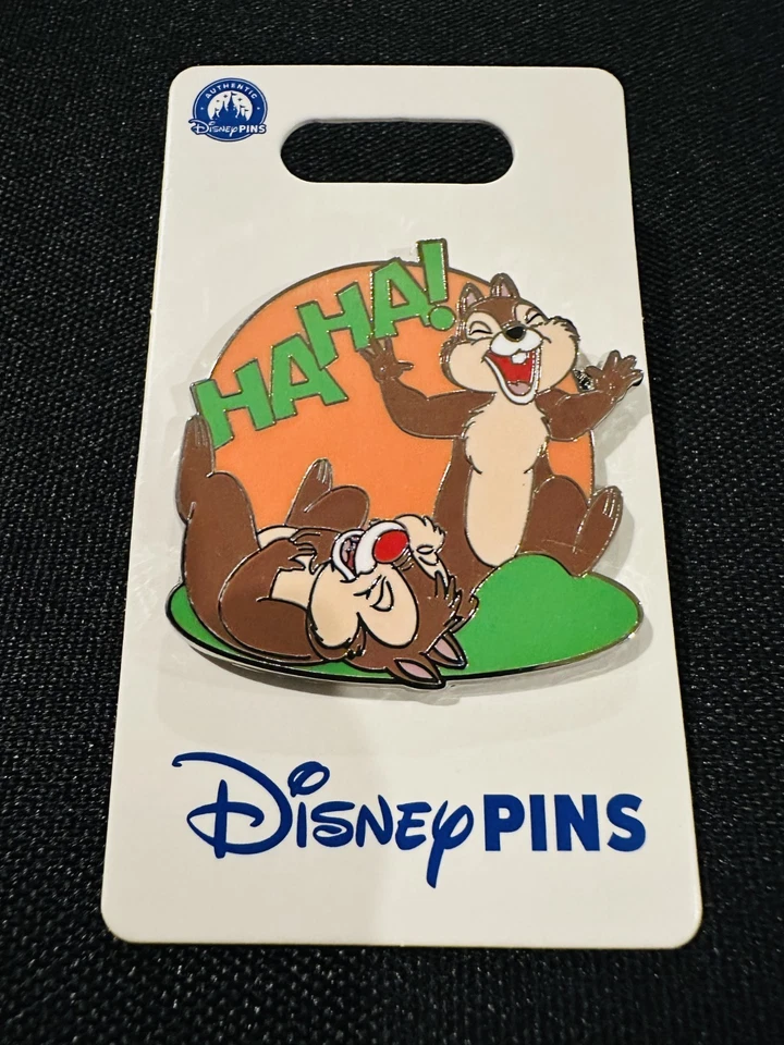 2025 Disney Parks Chip & Dale Ha Ha! Булавка коллекционная Rolling Laughing On Floor оригинальная - Изображение 1 из 1