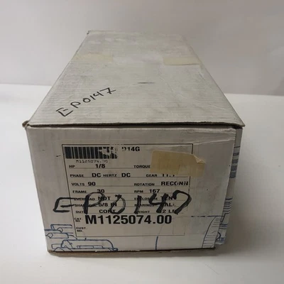 1 Leeson Cat-M1125074.00, Model-985-616F, 1/8HP 167RPM Ratio-11:1 DC Gear Motor - Image 1 of 4