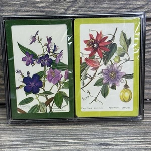Vintage 70’s Hoyle Playing Cards botanical Greene Dual Deck with Case Sealed - Picture 1 of 17