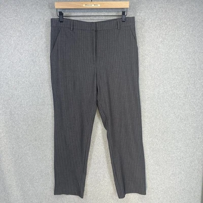 Pantalones de vestir para mujer Joe Benbasset gris a rayas talla 13 elásticos ropa de negocios Foto 1 de 4
