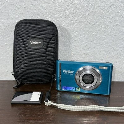 Vivitar Digital Camera Vivicam 8225 8.1MP Teal + Case Tested (No Charger) - Image 1 of 4