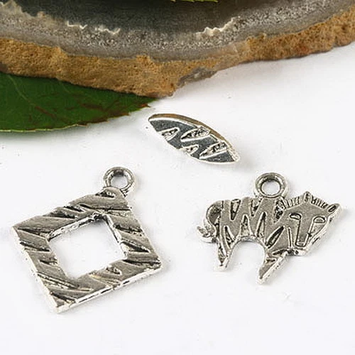 10sets Tibetan Silver Toggle Clasp Charms H2858 - Image 1 of 1
