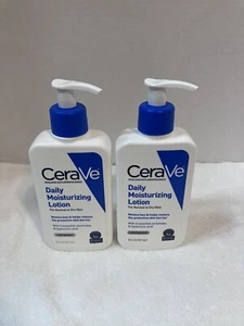 CeraVe Daily Moisturizing Lotion Normal to Dry Skin Lightweight 8 Fl Oz LOT OF 2 - Picture 1 of 5