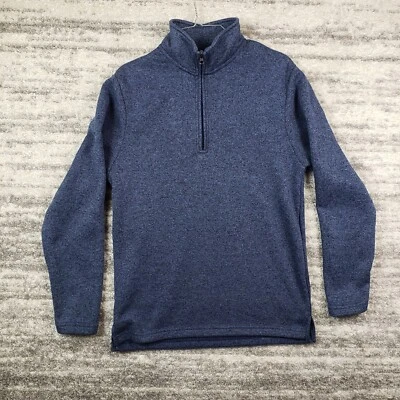 Suéter Beverly Hills Polo Club Para Hombre Pullover Pequeño 1/4 Cremallera Cuello Azul Foto 1 de 4