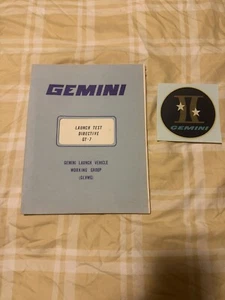 Vintage Nasa Gemini Launch Vehicle Working Group GLVWG Manual Signed 1965 GT-7 - Bild 1 von 6