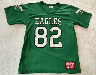 CAMISETA VERDE MIKE QUICK KELLY VINTAGE RAWLINGS PHILADELPHIA EAGLES #82 Talla MEDIANA Foto 1 de 4