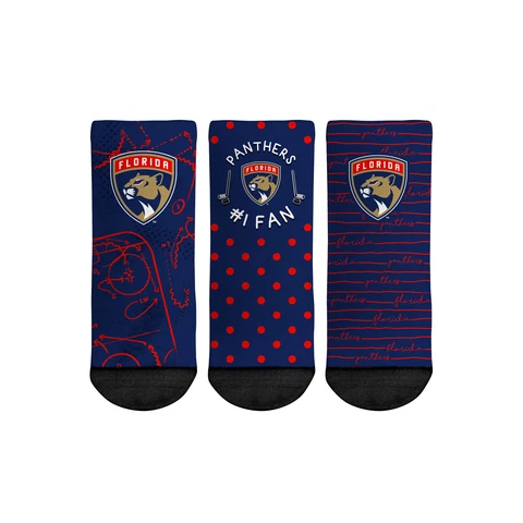 Toddler Rock Em Socks Florida Panthers #1 Fan 3-Pack Crew Socks Set Cover