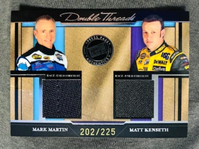 2005 Press Pass Legends Mark Martin Matt Kenseth Dual Firesuit Relic /225 Rare - Image 1 of 2