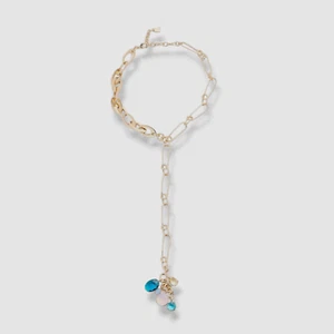 $245 Dannijo Women's Gold Motee Crystal Lariat Necklace - Picture 1 of 4