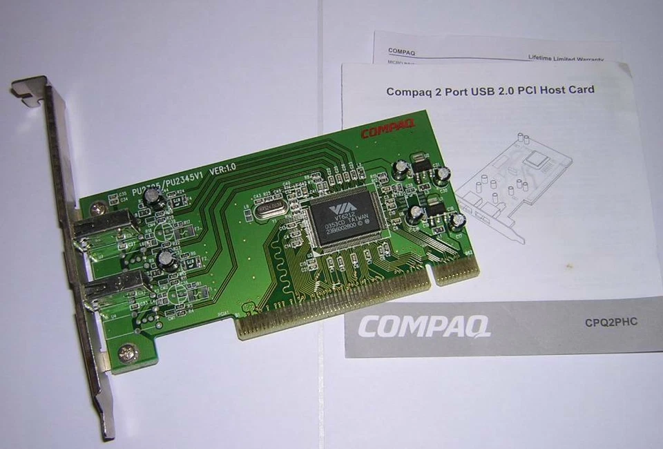 Compaq 2-Port USB 2.0 PCI Host Adapter Card CPQ2PHC - Image 1 of 1