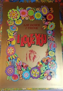 LIE DOWN I THINK I LOVE YOU VINTAGE 1970 PRO POP HEADSHOP POSTER By Cocorico - Picture 1 of 6