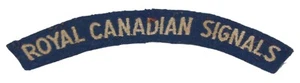 Title Royal Canadian Signals Canada WW2 canadien anglais GB - Picture 1 of 2
