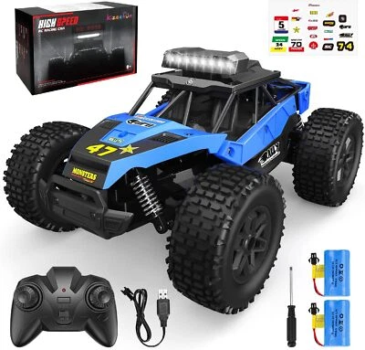 Kizeefun Ferngesteuertes Auto, RC Auto für Kinder mit LED Lichter, 20 km/h - Bild 1 von 4