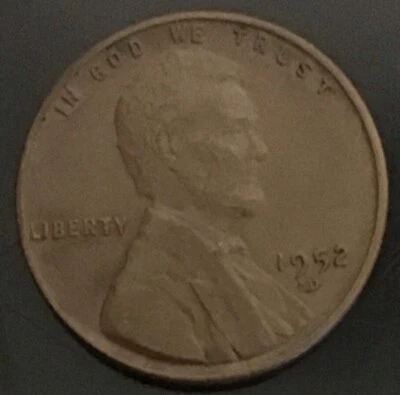 1952 D/S LINCOLN WHEAT CENT Struck Two Mint Mark Error - Image 1 of 2