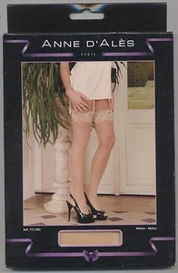 NEUF BAS POUR PORTE JARRETELLES MELON TAILLE 2 ANNE D ALES SOIREE SEXY EROTIQUE - Imagen 1 de 4