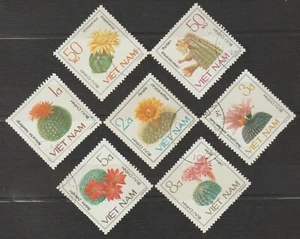 1985 Vietnam Stamps Cactus Collection Scott # 1487-1493 Cto Never Hinged      - Picture 1 of 1