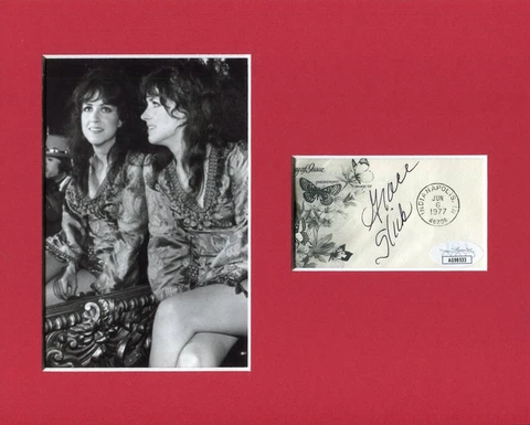 Grace Slick Jefferson Airplane Starship Singer Signed Autograph Photo Displa JSA Cover