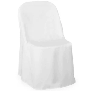 10 Wedding/Party Folding Chair Covers - Polyester Cloth - Picture 1 of 13