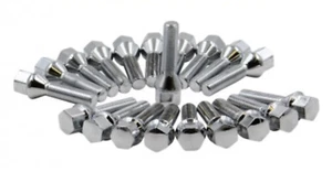 20x 12x1.25 CHROME CONE SEAT WHEEL LUG BOLTS 40MM LONG SHANK JEEP FIAT CHRYSLER - Picture 1 of 2