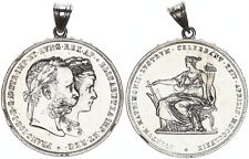 Österreich Patriotischer Anhänger Doppelgulden 1879 auf die Silberhochzeit109439