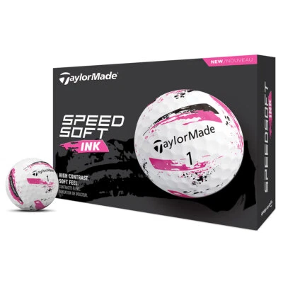TaylorMade SpeedSoft Golfbälle - erhältlich in Weiß, Gelb & Tinte