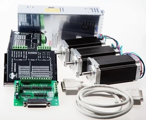 3Axis Nema 23 Stepper Motor Kits 425oz-in 3A&Driver DM542A CNC Router - Picture 1 of 9