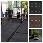 10Pcs Garden Composite Interlocking Decking Floor Tiles 30x30cm Patio Flags Deck