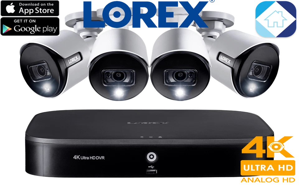 Lorex Smart 4K ultra HD 8-Channel 2TB DVR 4-4k Bullet Camera Security System NEW - Image 1 of 4