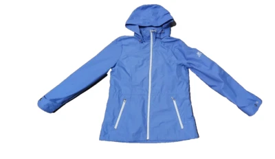 Chaqueta cortavientos ZeroXposure para mujer azul primavera con capucha lluvia talla M Foto 1 de 4