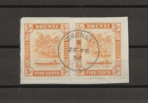 BRUNEI 1947/51 SG 82b/82c USED - Picture 1 of 1