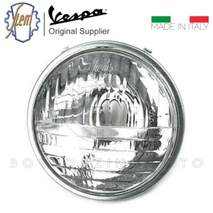 FARO FANALE ANTERIORE IN VETRO ORIGINALE SIEM OMOLOG IGM PIAGGIO VESPA 50 R L N - Foto 1 di 2