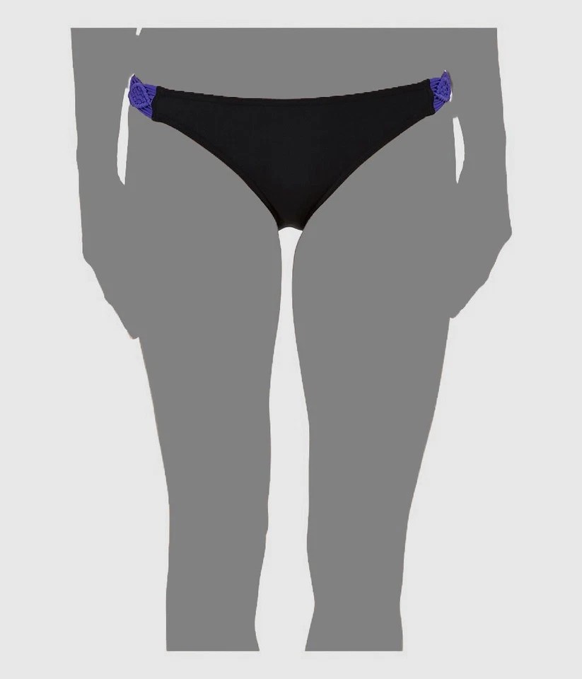 Prana Women's Black Solid Imara Bikini Swim Bottoms Swimwear Size X-Large