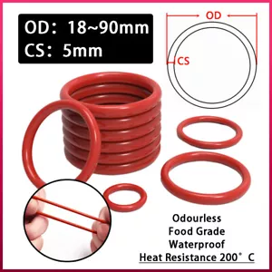 O Ring Sealing Washer Plumbers Ball Valve Tap Seal Rings 5mm CS 18mm ~ 90mm OD - Bild 1 von 6