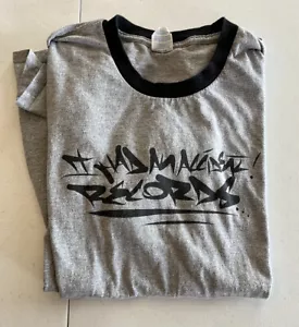 I Had An Accident Records XL Black Ringed Shirt Music Rap Noise Indie - Picture 1 of 3
