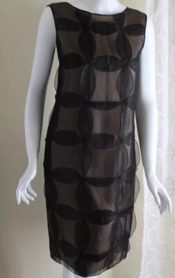 Vestido Vaina Jil Sander Talla 36 6 8 Seda Fina Art-to-Wear Capas Recto Foto 1 de 4