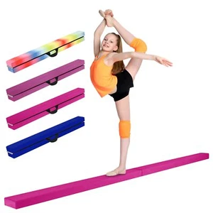 Folding Balance Beam 8FT Floor Gymnastics Equipment for Gymnast Kids Adults N... - Picture 1 of 7
