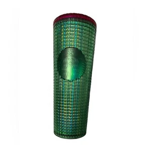 Starbucks 2023 Spring Release Watermelon Green Sprout Grid Venti Tumbler - Picture 1 of 4