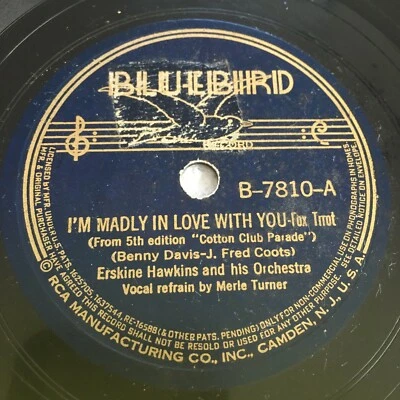 Erskine Hawkins I'm Madly In Love with You / Miss Hallelujah Brown Bluebird 7810 Foto 1 de 2