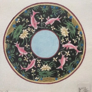 Hand painted needlepoint Asian designs canvas - Picture 1 of 4