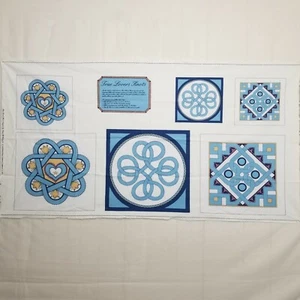 Vintage EZ Intl Fabrics True Lovers Knots Stoff Panel Susan Mckelvey Quilt - Bild 1 von 7