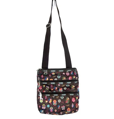 LeSportsac Kasey Crossbody Bag 3 Zipper Birds Cuckoos - Image 1 of 4