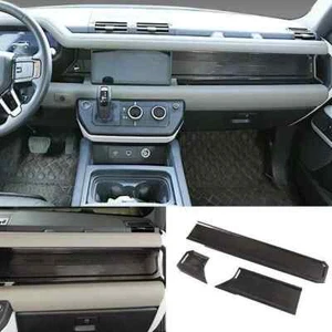 For Land Rover Defender 2020-2023 Carbon Fiber Center Console Dashboard Panel 3X - Picture 1 of 6